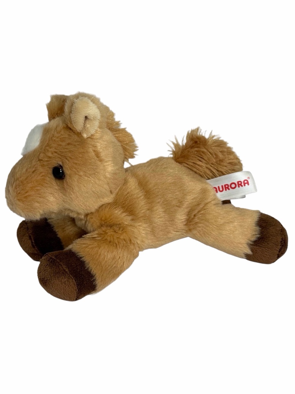Aurora World Horse Pony Plush Stuffed Animal 8” Light Brown and White Soft Toy